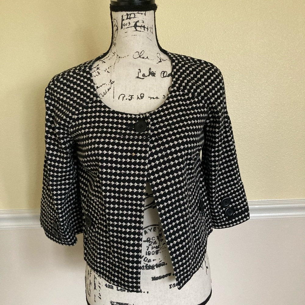 ANN TAYLOR LOFT PATTERN BLAZER TOP